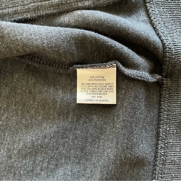 INC International Concepts Full Zip Gray With Black Stripes Sweater Size Large - Picture 8 of 11